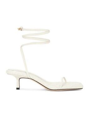 Studio Amelia Bandit 50 Heel Stone | Ankle Wrap Kitten Heel Sandal